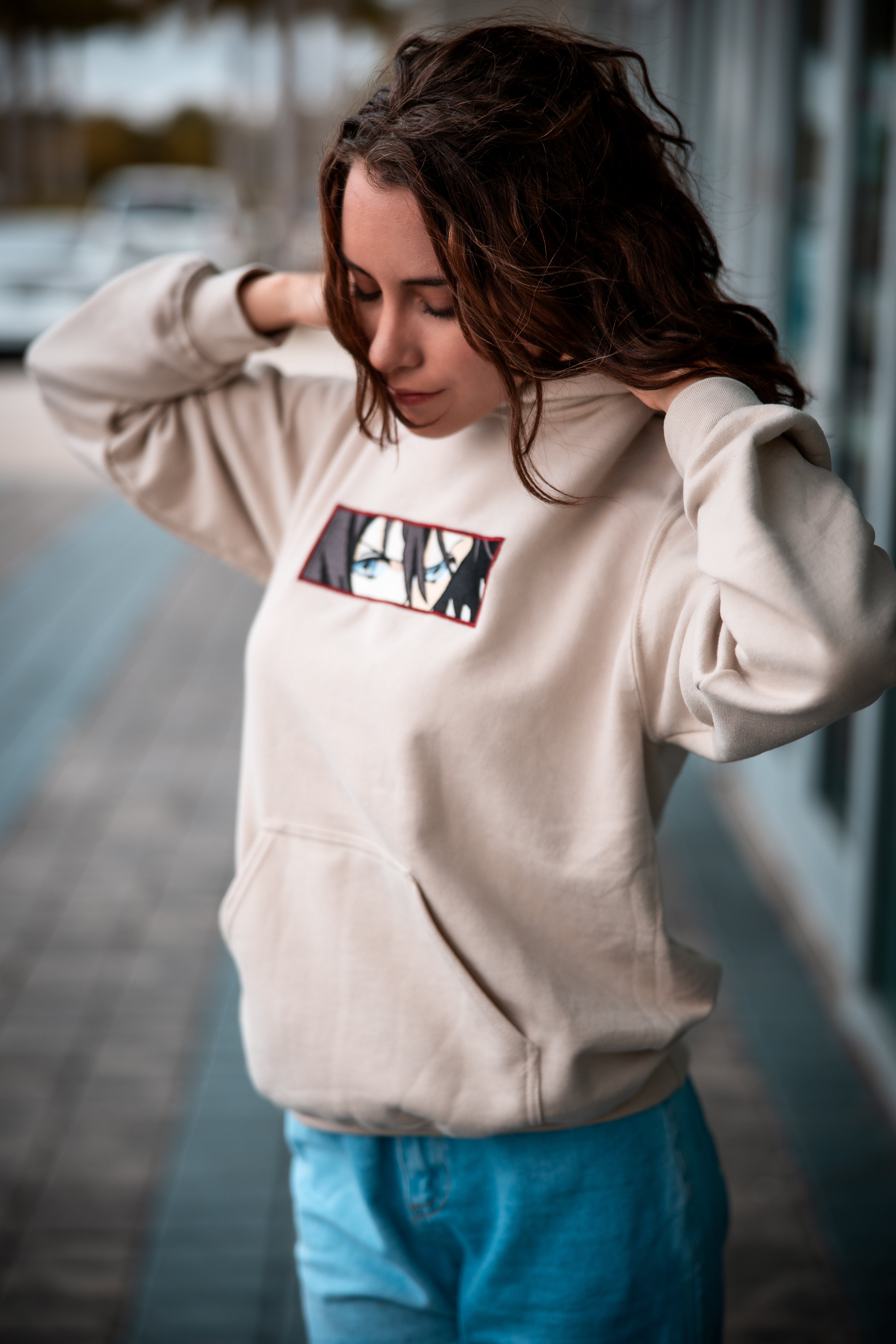 Red scarf girl Hoodie
